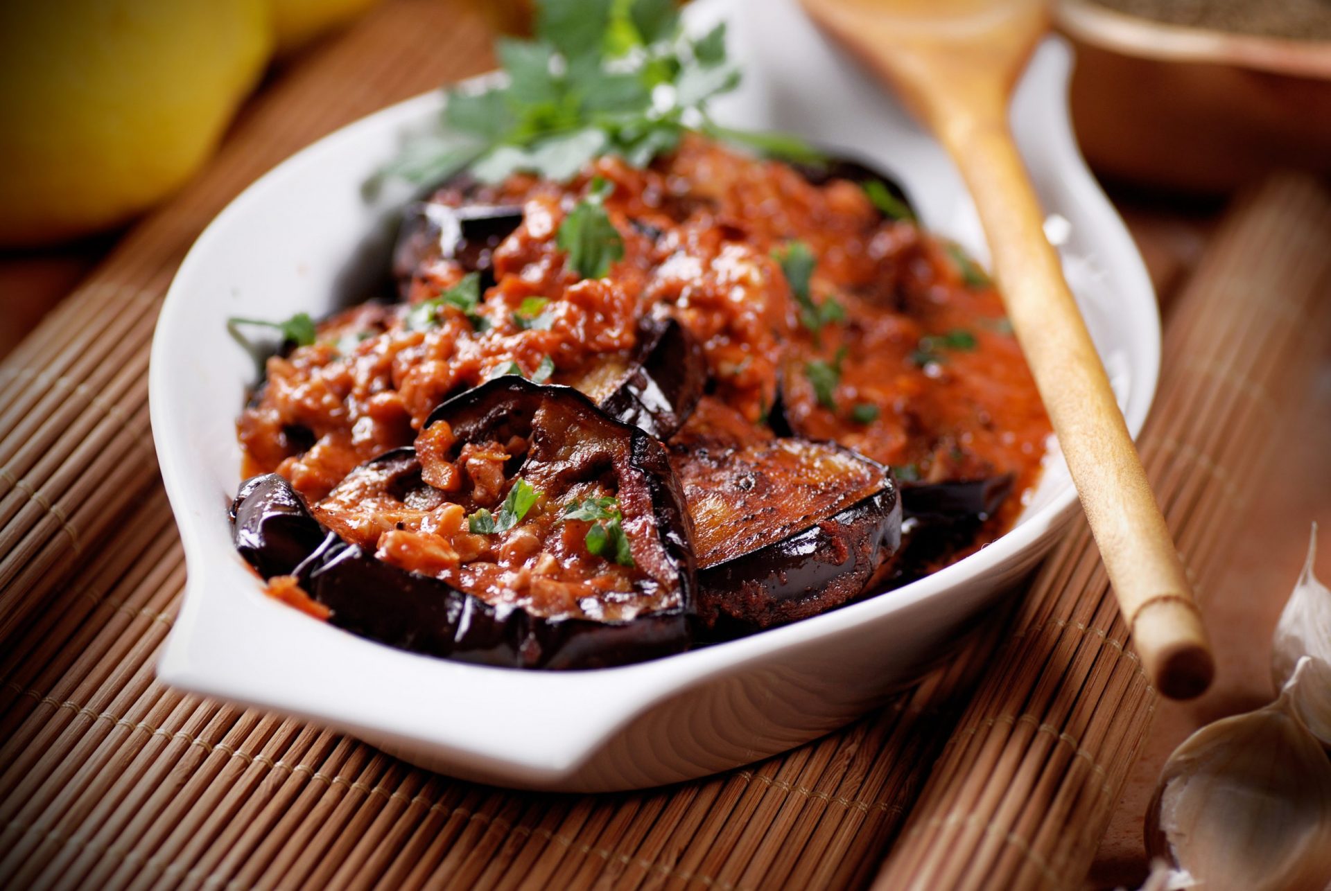 Baked Eggplant with Olives