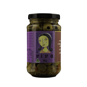 Viva Olives - 380g Pitted Chilli and Spice Green Olives
